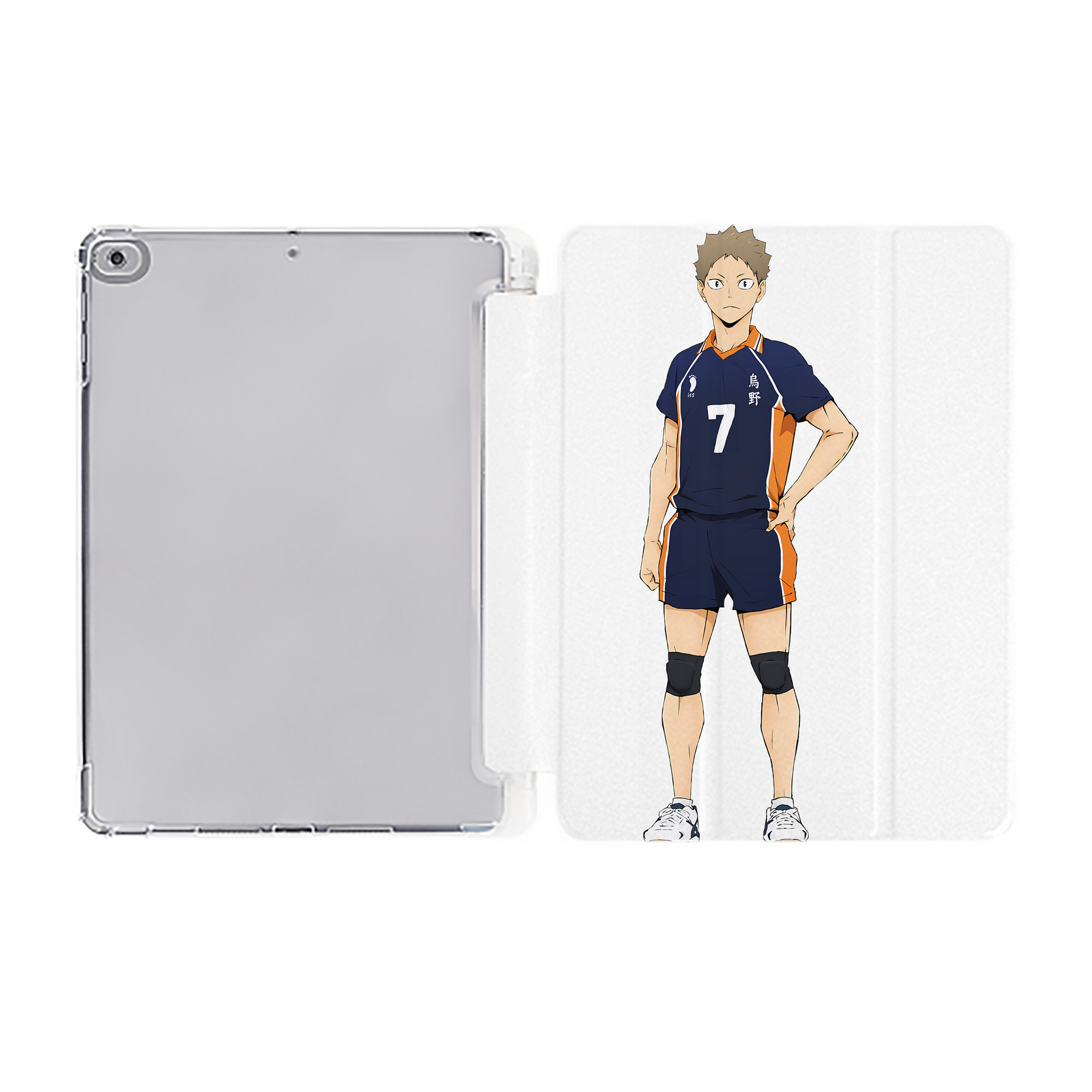 （画像用） ハイキュー!! Haikyu!! IPad ケース ペン収納付き 三つ折りスタンド PUレザー×シリコン 対応機種9.5/10.5/10.9インチ